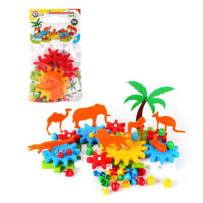гр Игрушка "Конструктор" 3749 (18) "Technok Toys" 66 деталей, фигурки животных, в пакете
