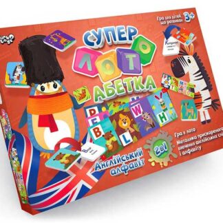 гр Настільна розважальна гра "Суперлото.  Абетка" СЛА-01UЕ (10) "Danko Toys"