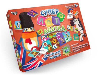 гр Настільна розважальна гра "Суперлото.  Абетка" СЛА-01UЕ (10) "Danko Toys"