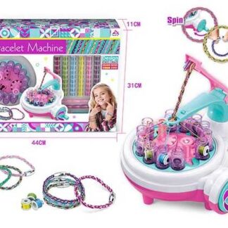 Набір для плетіння MBK 360 (8) “Bracelet Machine”, механічна машинка для плетіння браслетів, 54 котушки ниток, застібки, в коробці