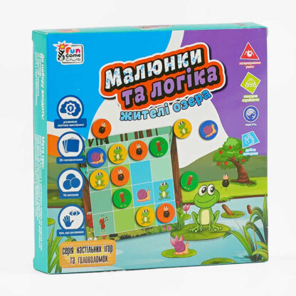 гр Настольная игра "Малюнки та логіка - Жителі Озера" UKB-B 0030 (12) "4FUN Game Club" на украинском языке, в коробке