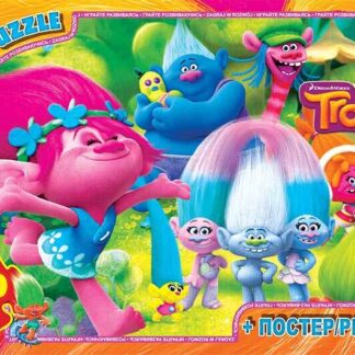 гр Пазли 70 ел. "G-Toys" "Тролі" TR 0071 (62) + постер, розмір зібраної картинки 30х21 см, в коробці