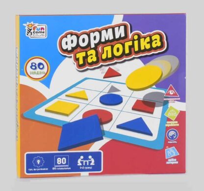 гр Развивающая игра "Форми та логіка" UKB-B 0034 (24) "4FUN Game Club", на украинском языке, в коробке