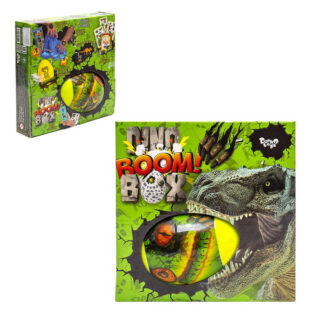 гр Креативна творчість "Dino Boom Box" DBB-01-01U УКР. (6) "Danko Toys", кінетичний пісок, формочки, наліпки, татушки, бомбочка для ванни, у коробці