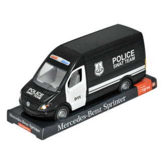 гр Автомобіль "Mercedes-Benz Sprinter" вантажний (чорний) на планшетці 39721 (6) "Tigres", відчиняються двері кабіни та кузова, в коробці