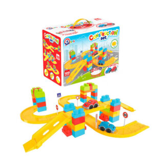 гр Конструктор 8324 (3) "Автомагістраль", "Technok Toys", 100 деталей, 7 дорожних знаків, 2 машинки, в коробці