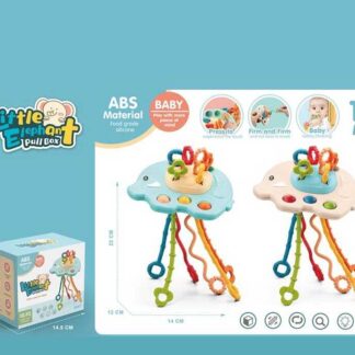 Брязкальце 2890 (120) 2 кольори, слоненя, пальчикова гра, pop it, прорізувач, в коробці