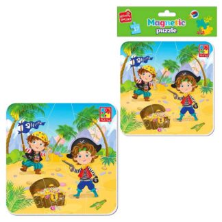 гр Пазли магнітні бейбі "Малюк зможе. Пірати" VT3204-20 (50) "Vladi Toys", в пакеті