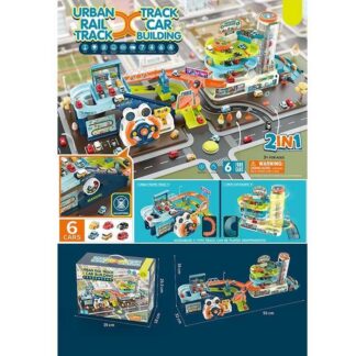 Трек T 103-55 Y (6) кермо на батарейках, пісні англ. мовою, звукові ефекти, автоматичний ліфт, у коробці