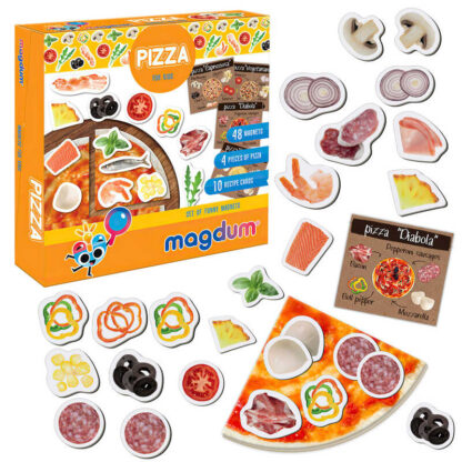 гр Магнітна гра "Pizza" ML4031-27 EN (24) "Magdum", 48 магнітів, картки, англ. мова, в коробці