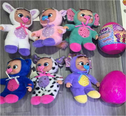 М’яка лялька С 62897 (6) 6 видів, висота 30 см, звукові ефекти, пустушка, у боксі, ВИДАЄТЬСЯ МІКС