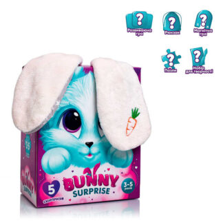 гр Гра настільна "Bunny surprise" mini VT 8080-11 (3) "Vladi Toys", 5 ігор, магнітна гра, пазл, розвиваюча гра, набір для творчості, рюкзак, в коробц