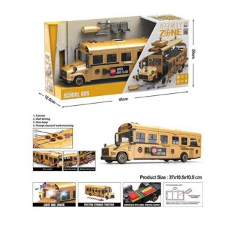 Автобус YW 9099 C (24/2) звуки, підсвічування салона, конструктор, інерція, викрутка, рухомі деталі, в коробці
