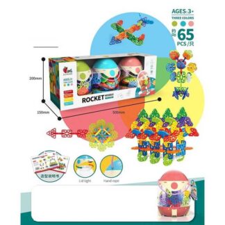 Конструктор 303-18 (8) ЦІНА ЗА 3 ШТУКИ В БЛОЦІ, 65 деталей