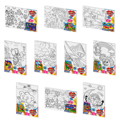 гр Розмальовка за номерами. Coloring by numbers CBN-02-01,02,03,04..10 розмір 31см*21см с.2 (10) "Danko Toys"