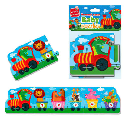 гр М’які бебі пазли "Веселий потяг" VT1106-95 (50) "Vladi Toys"