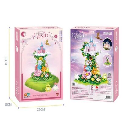 Конструктор 643001 (12) “Cloud castle”, 986 деталей, підсвічування, заводний музичний механізм, платформа обертається, 2 ігрові фігурки, в коробці