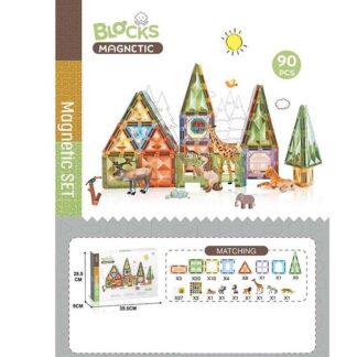 Конструктор магнітний CH 1199 (8) “Зоопарк”, 90 деталей, в коробці