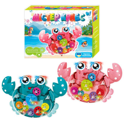 Музична іграшка "Містер Крабс" 94219 (48) "WToys", 2 кольори, ОЗВУЧ. УКР МОВОЮ, пісня, підсвіч, рухає клешнями, обертаються шестерні, у коробці