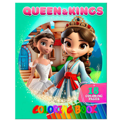 гр Розмальовка 18 кольорових малюнків "Queen&Kings" 9789655322842 (50) "Jumbi"