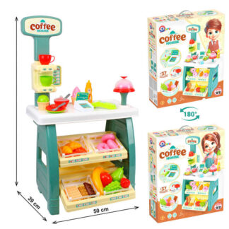 гр Іграшковий набір "Кав’ярня" 9765 (3) "Technok Toys", 50 × 39 × 87 см, продукти, каса, гроші, термінал, світло, звук, в коробці