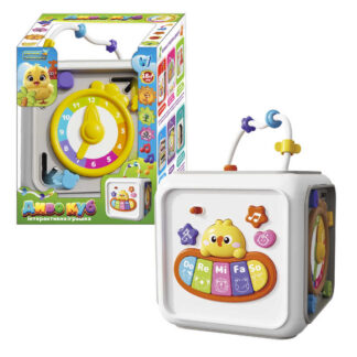 Музичний куб 25462 (18/2) "WToys", УКРАЇНСЬКЕ ОЗВУЧУВАННЯ, пісні, казки, загадки, пальчикові ігри, віршики, світло, цифри, звуки тварин, в коробці