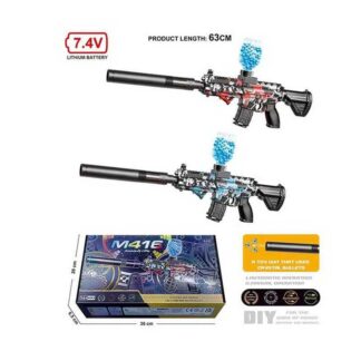 Автомат LYM 015 B 3-5 (36/2) 2 кольори, акумулятор 7,4V, автоматичний та механічний принципи роботи, стріляє орбізами, магазин та глушник, в коробці