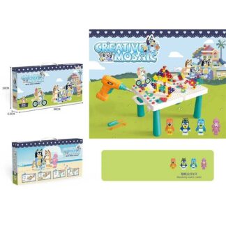 Мозаїка 336-12 (36/2) інструменти, 2 гумові фігурки, валіза-столик з отворами, електрична викрутка, шурупи, викрутка, болтики, в коробці