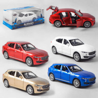 Машина металлопластиковая 41094 (96/2) "Авто Експерт", 4 цвета, 1:32, свет, звук, инерция, открываются двери, багажник, в коробке