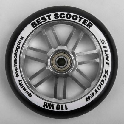 Колесо для трюкового самоката WH - 9604/110 (90) "Best Scooter", колір СРІБНИЙ, 110 мм PU, підшипник ABEC-9