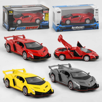 Машинка 81322 (72) "Авто Експерт", 3 цвета, металлопластик, 1:32, свет, звук, инерция, открываются двери, багажник, в коробке