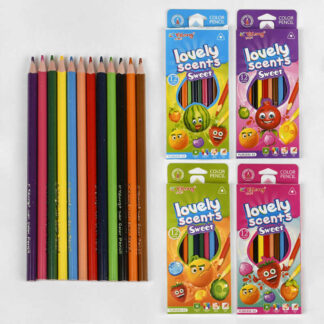 Карандаши С 45335 / YL 201031-12 / YL 21013-12 (240) 4 вида, 12 цветов, 12 шт в упаковке