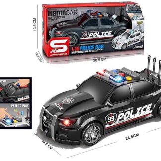 Машина JS 124 C (48) “Поліція”, масштаб 1:16, тематичні сигнали, підсвічування, інерція, відкривається багажник, в коробці