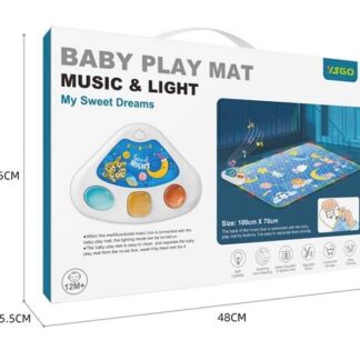 Килимок музичний YS 2609 D (12) на батарейках, музична панель, заспокійливі мелодії, звуки, підсвічування, в коробці
