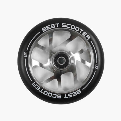 Колесо для трюкового самоката SKL-3963/120 (120) "Best Scooter", колір СРІБЛО, 120 мм PU, підшипник ABEC-9