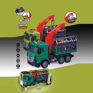 Машина музична 687-61 C (24/2) 2 кольори, підсвічування, звукові ефекти, інерція, рухомі деталі, фігурки тварин, в коробці, ВИДАЄТЬСЯ МІКС