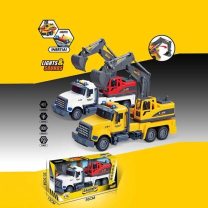Машина музична 687-52 B (24/2) 2 види, підсвічування, звукові ефекти, механічне підіймання стріли та гака, інерція, рухомі деталі, в коробці