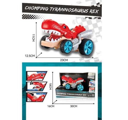 Машина 5518 (24) "Тиранозавр", підсвічування, звукові ефекти, їздить, рухає пащею, в коробці