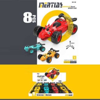 Машина 987 K-05 (24/2) ЦІНА ЗА 8 ШТУК В БЛОЦІ, "Динозавр", відкриває пащу, розтягує тіло, вертикальна їзда, інерція, в коробці