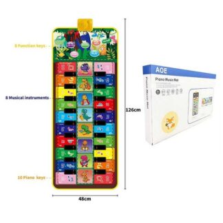 Килимок музичний 638-12 (24/2)  49 х 3 х 125 см, на батарейках, музичні інструменти, ноти, запис, режим пам`яті, музика, в коробці