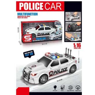 Машина JS 124 B (48) “Поліція”, масштаб 1:16, тематичні сигнали, підсвічування, інерція, відкривається багажник, в коробці
