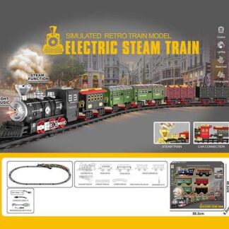Залізниця 699-6 A (12 світлові та звукові ефекти, акумулятор 3.7 V, USB кабель, парогенерація, автоматичний принцип роботи, в коробці
