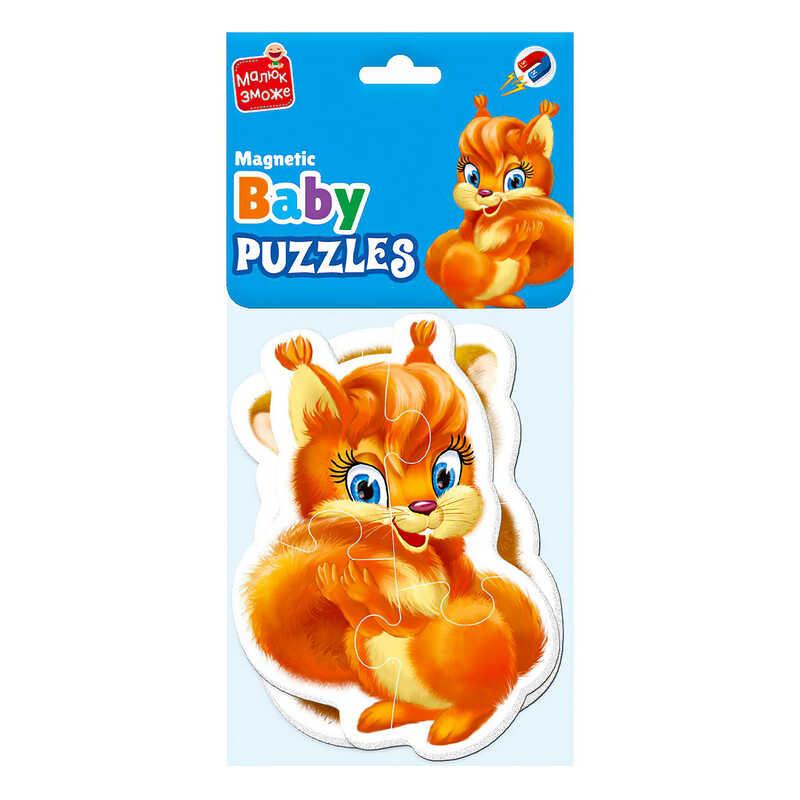 Гр Пазли магнітні бейбі "Малюк зможе.Пухнастики" VT3208-18 "Vladi Toys", в пакеті