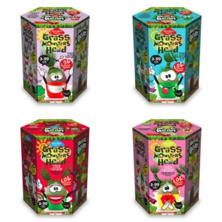Гр Набор креативного творчества "Grass monsters head" GMH-01U,02U,03U...08U УКР. (8) "Danko Toys"