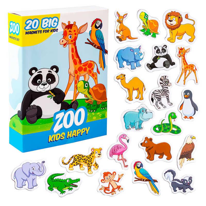 Гр Набір магнітів "Kids Happy Zoo" ML4031-01 EN "Magdum", англ. мова, в коробці