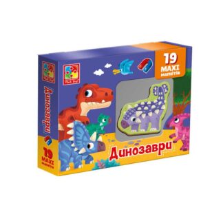 Гр Набор магнитов "Динозаврики" VT3106-23 рус (22) "Vladi Toys", 19 элементов,