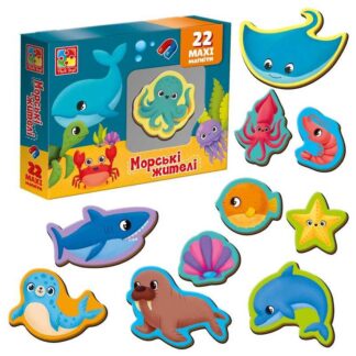 Гр Набор магнитов "Морские жители" VT 3106-27 укр (22) "Vladi Toys"