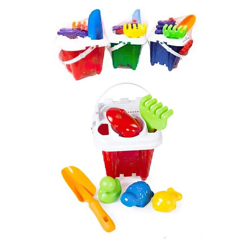 Гр Набір пісочний "Відро №5 + лопатка, граблі, водні мешканці" 1265 "BAMSIC"