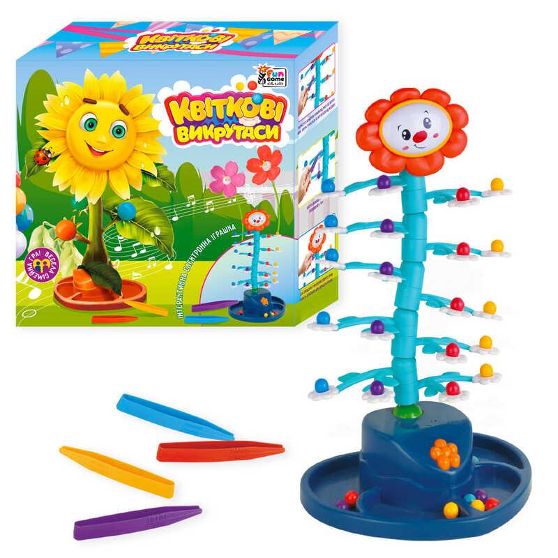 Гр Настільна гра "Квіткові викрутаси" 70290 "4FUN Game Club", звуки, мелодія, обертається, кульки...