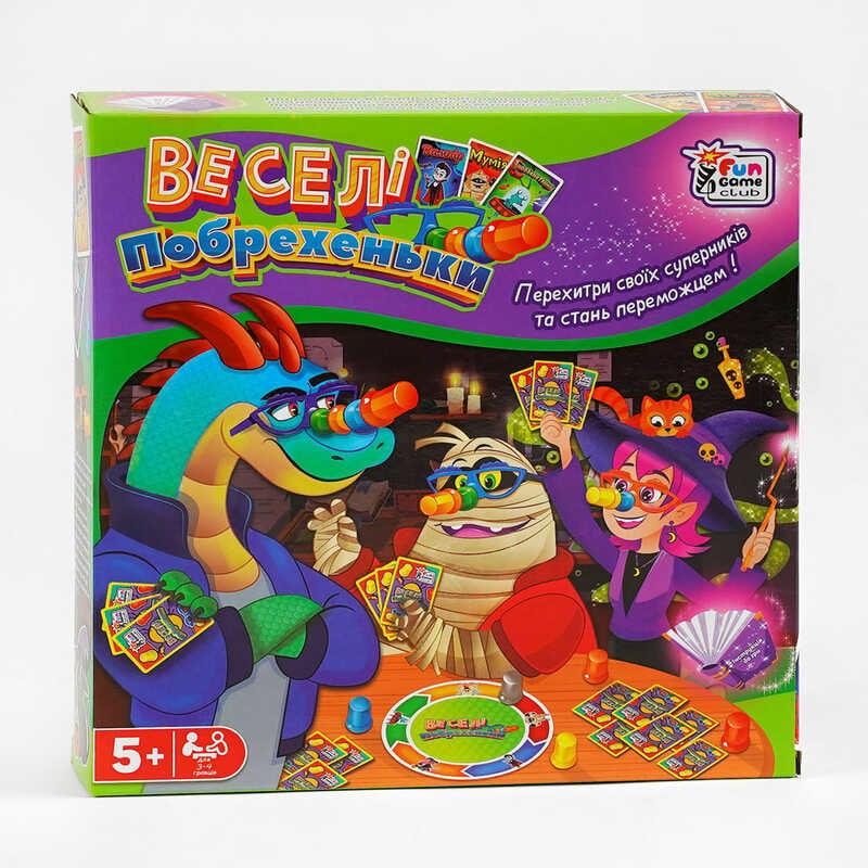 Гр Настільна гра “Веселі побрехеньки” 32777 "4FUN Game Club", 24 картки, 4 окулярів, 11 ковпачків...